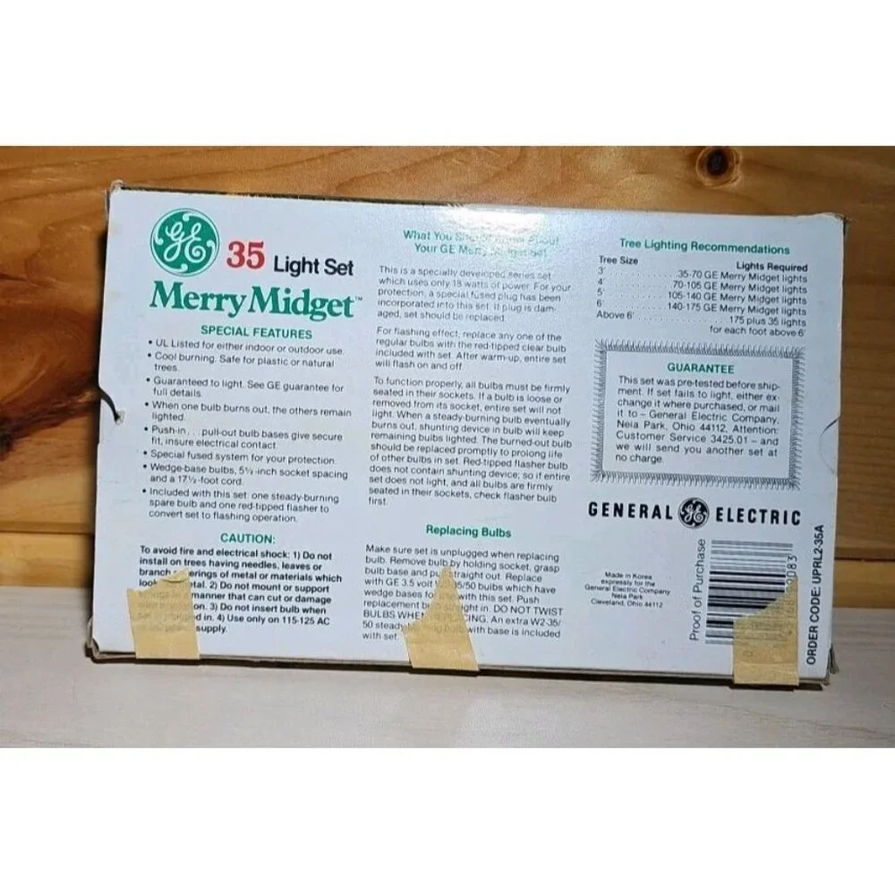 GE Merry Midget 35 Light Set Vintage Christmas Multicolor String Do Not Work